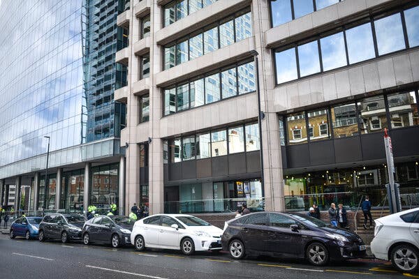 Uber’s offices in London, the ride-hailing firm’s most lucrative European market.